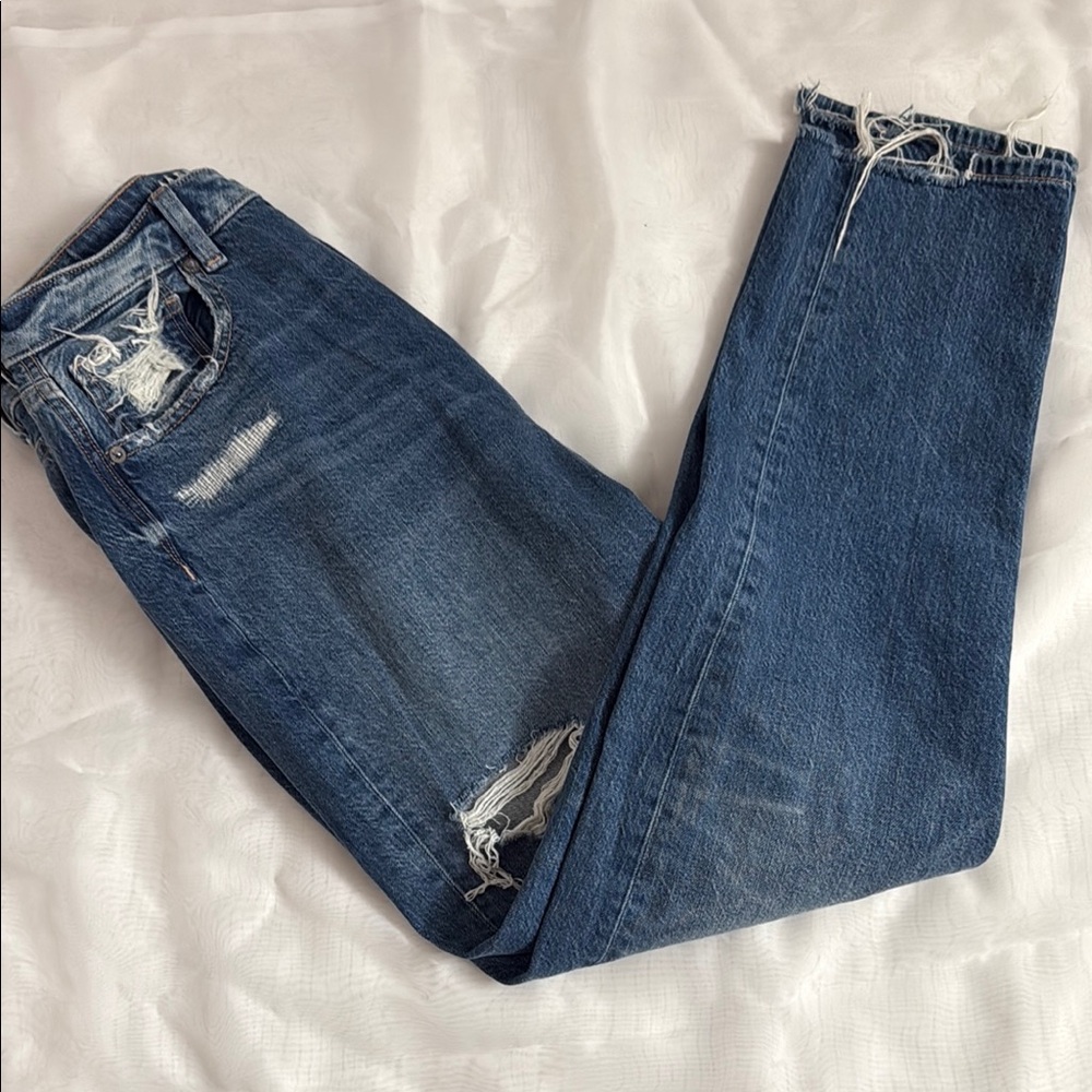 American Eagle Classic Blue Denim Straight Leg Jeans